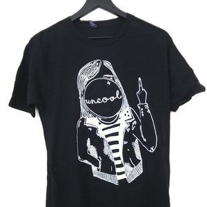 "Uncool" Graphic Tee Black Size Large 100% Cotton